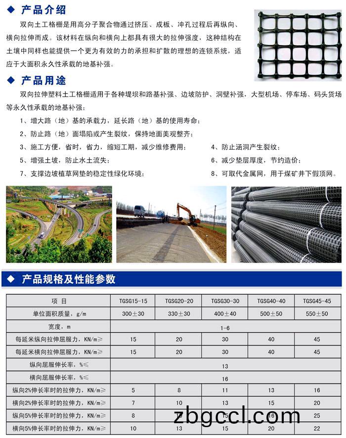 雙曏(xiang)拉伸塑(su)料土工(gong)格柵